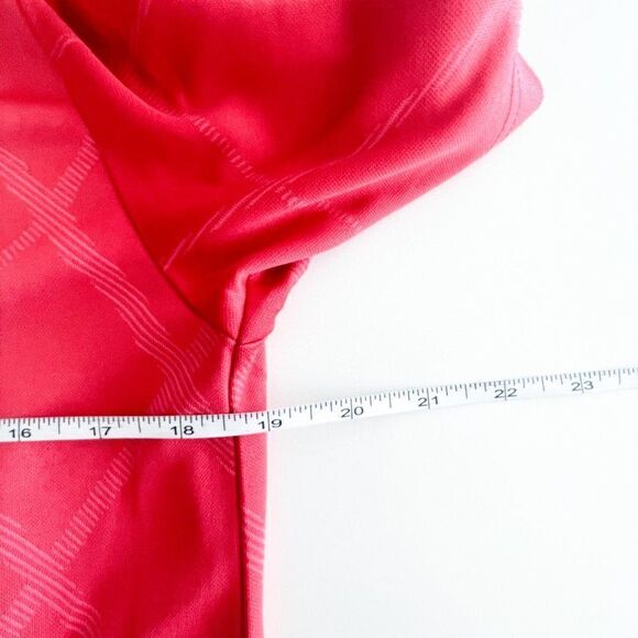 IZOD Golf Polo Shirt Short Sleeved 1/4 Zip Red Men's S - Picture 4 of 6